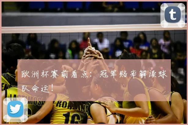 欧洲杯赛前看点：冠军赔率解读球队命运！
